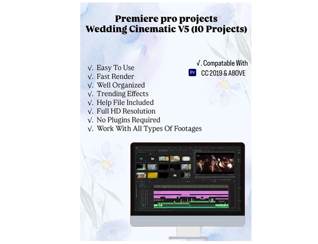 Wedding Cinematic V5 for Premiere Pro 10 Projects