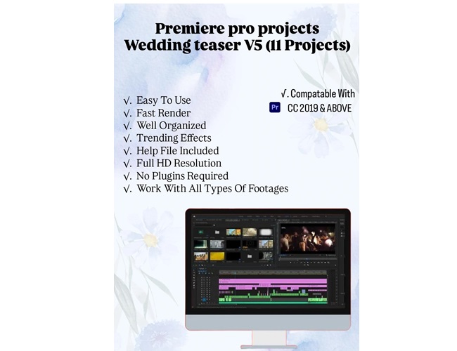 Wedding Teaser V5 for Premiere Pro 11 Projects